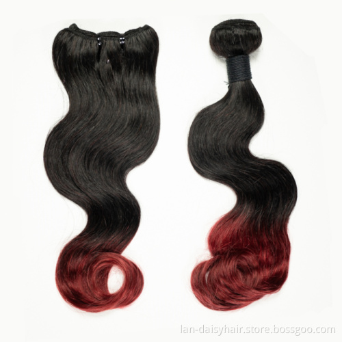 Red Short Curly Human Hair 6 Inches Short Body wave In Wholesale Cheap Price From Factory Directly